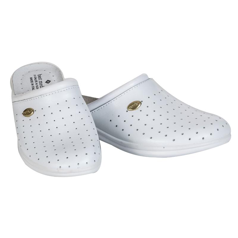 ZOCCOLO IN PELLE BIANCO