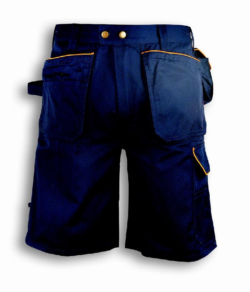 BERMUDAS EN ALGODON/POLIESTER AZUL