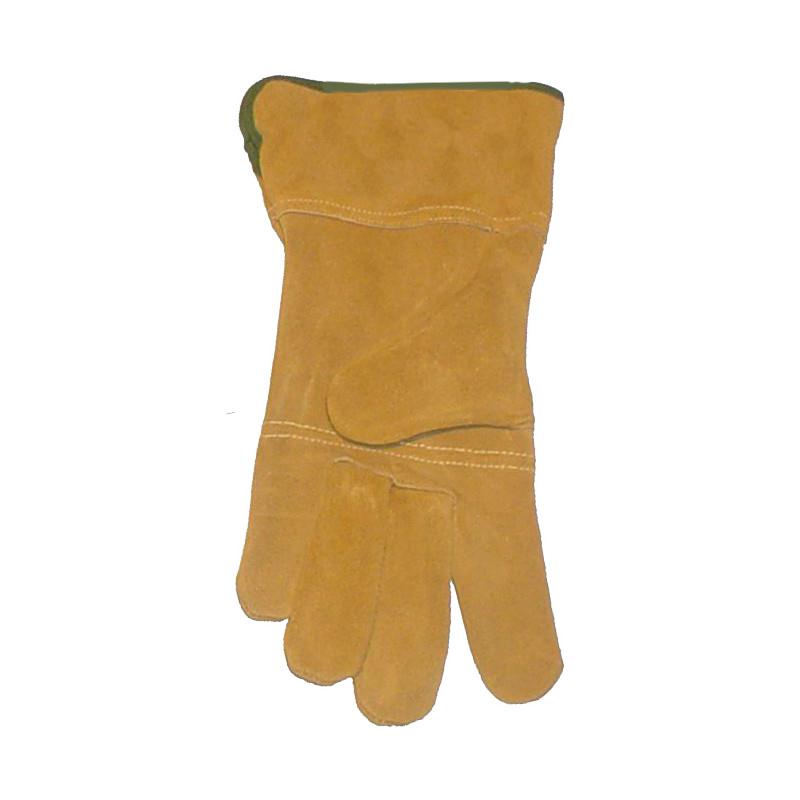 WATER-REPELLENT REINFORCED SPLIT LEATHER GLOVE/CUFF 7CM