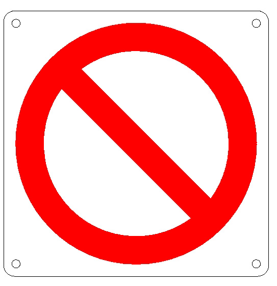 ALLUMINIO DIVIETO 115X115