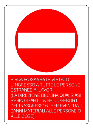 ALLUMINIO DIVIETO 330X500