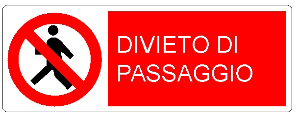 ALLUMINIO DIVIETO 350X125