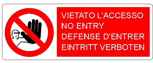 ALLUMINIO DIVIETO 330X500