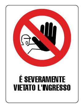 ALLUMINIO DIVIETO 115X160