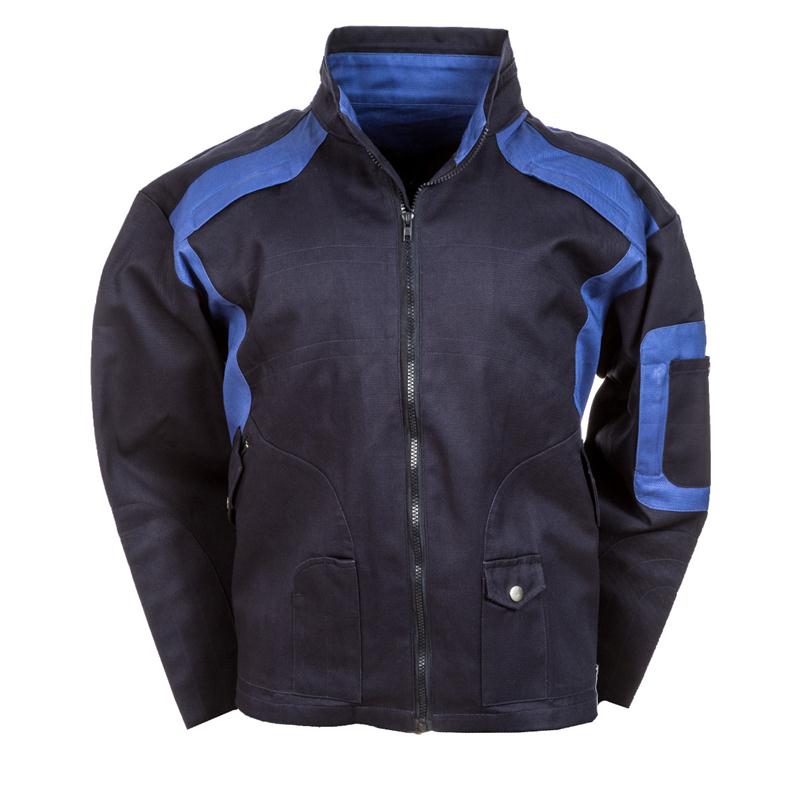 TWO-TONE JACKET IN POLY/COTTON/ELASTHANE