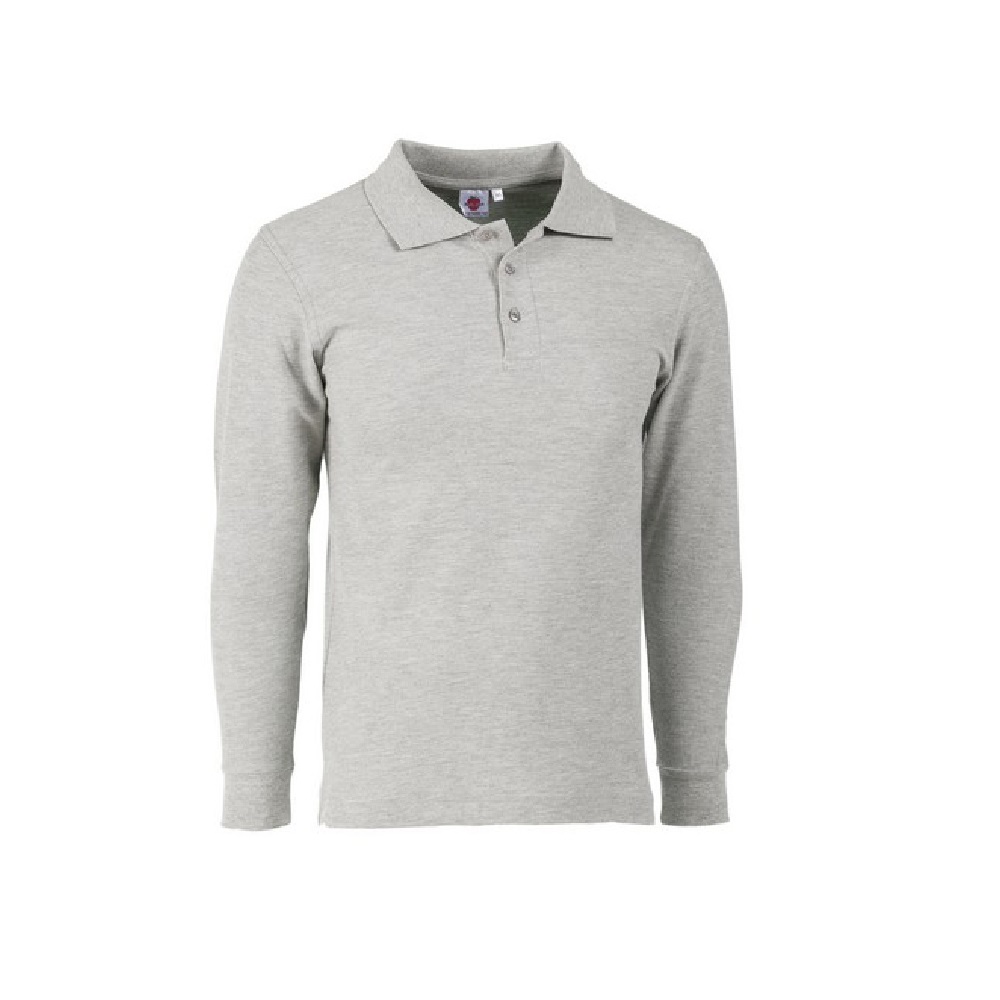 POLO MANICA LUNGA GRIGIO MEL.
