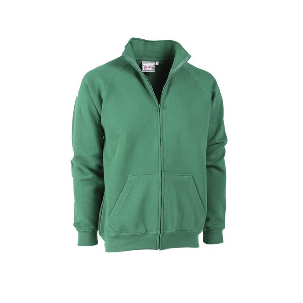 FELPA ZIP LUNGA VERDE