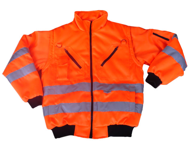 GIUBBETTO IMB.ARANCIO C/MAN.STACC.