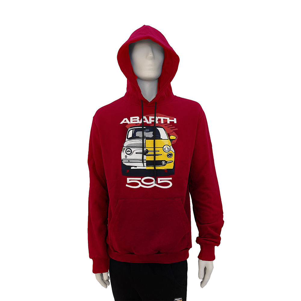 FELPA CAPPUCCIO ABARTH ROSSA