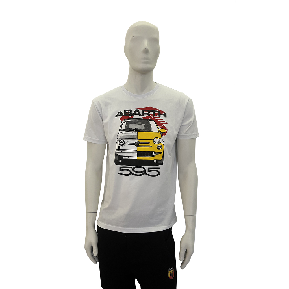 T-SHIRT GIROCOLLO M/C BIANCA ABARTH