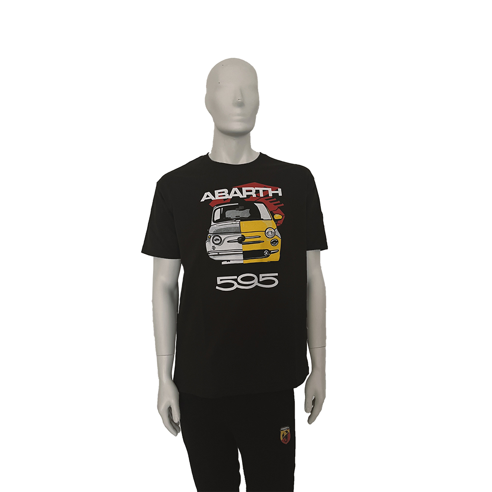 T-SHIRT GIROCOLLO M/C NERA ABARTH
